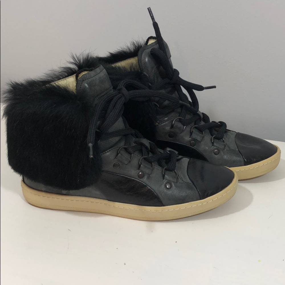 Alexander Mcqueen x Puma Bound Mid Fur Trainers